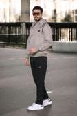 Men's Lightweight Casual Jacket Light Grey Hooded