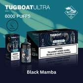 TUGBOAT ULTRA 6000 Puffs Rechargeable Vape - Black Mamba