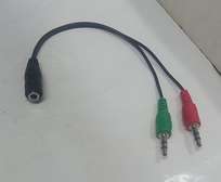 female > 2 x 3.5 mm Stereo jack male