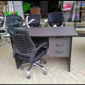 Home office table and a secretarial chair