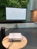 Hire a projector and a projection screen