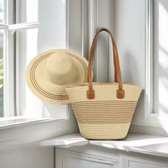 Elegant Straw Hat & Tote Bag Set