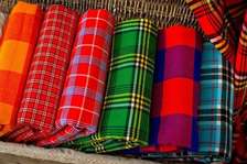 Maasai Shuka Throw Throw Blanket