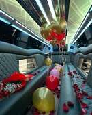 Luxury Party Limousine with Balloon Decor & Ambient Light