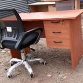 Laptop office desk with a rotating chair