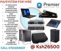 Pa system for hire