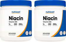 Nutricost Niacin Vitamin B3 Powder 250G (2 Pack)