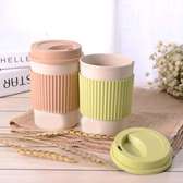 *Re-usable 350ml Wheat Straw Travel Coffee Mugs