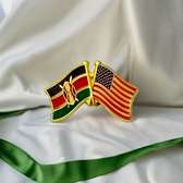 Kenya USA Double Flags Lapel Pinbadge