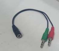 3.5mm Stereo Mini Jack 1 Female to 2 Male Audio Cable