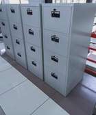 Mettalic Filing Cabinet 4-Drawer Lockable Light Gray