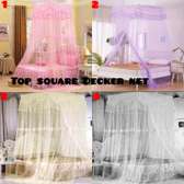 Top square double decker mosquito net