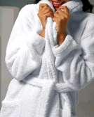 White cotton bathrobes