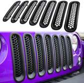 Front Grill Mesh Inserts for Jeep Wrangler 2007-2018