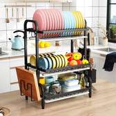 3 tier dish rack with cutlery holder