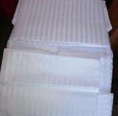 Good Quality White Stripped bedsheet set
