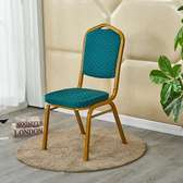 Fabric-Metallic Conference Chair in Green