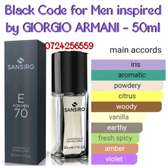 E70 - Sansiro Black Code Perfume for Men 50ml
