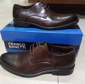 Franco Banetti Lace up Leather Coffee Brown Official Shoes