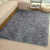 Grey fluffy carpet