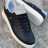 Adidas Topanga Black Leather White Sole Sneaker Shoes