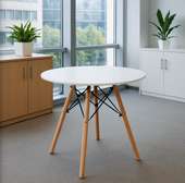 Round White Modern Dining Table