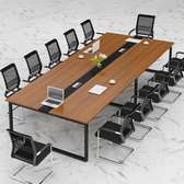 Conference Table: Spacious 12 Seater Office Boardroom Table