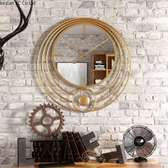 New Decorative tree circular mirror wall clock.