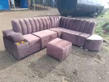 Brown 6seater l seat sofa set on sale