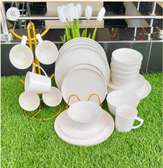 24 PIECES PLAIN WHITE DINNER SETS