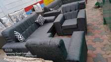 Back permanent five seater sofa set on sell