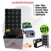 100w solar fullkit with free lighting kit