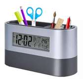 DIGITAL MULTIFUNCTIONAL LED DESK CLOCK WITH PENHOLDER