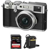 FUJIFILM X100F Digital Cameras with Free Accessory Kit (Silver)