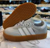 Adidas Samba Light Grey Sneakers with Gum Sole
