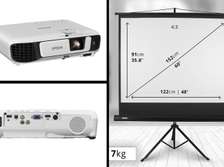 Projector and Projection Screen for hire