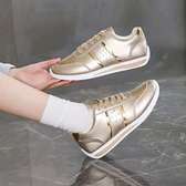 Black,white & beige leisure sneakers