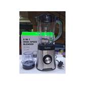 Syinix 2-in-1 High-Speed Blender with Grinder Silver