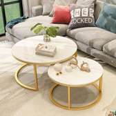 LUXURY PURE MARBLE TOP NESTING COFFEE TABLES