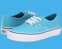 DEEP SKY BLUE DOUBLE SOLE AUTHENTIC VANS SHOES