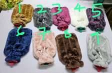 *fluffy fabric covered 2 litre hot water bottle bag