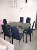 Dining table with leather seats