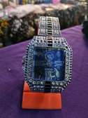 Vayda Luxury Silver Watch Square Face with Diamonds