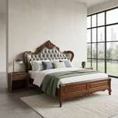 Bed; Modern American Style Solid Wooden Bed