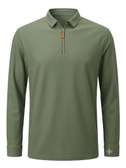 Green men quarter  zip polo shirt
