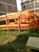 Solid Wood Twin Bunk Bed Classic Slatted Design