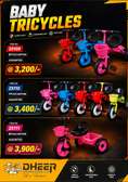Dheer Baby Tricycles Toddler Safe Ride Assorted Colors