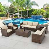 7-Piece Wicker Rattan Patio Furniture Set