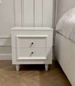 Home Nightstand; 2 Drawer Wooden Bedroom Cabinet