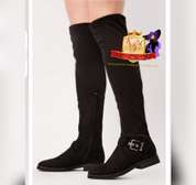 Buckled Side Knee High Boots